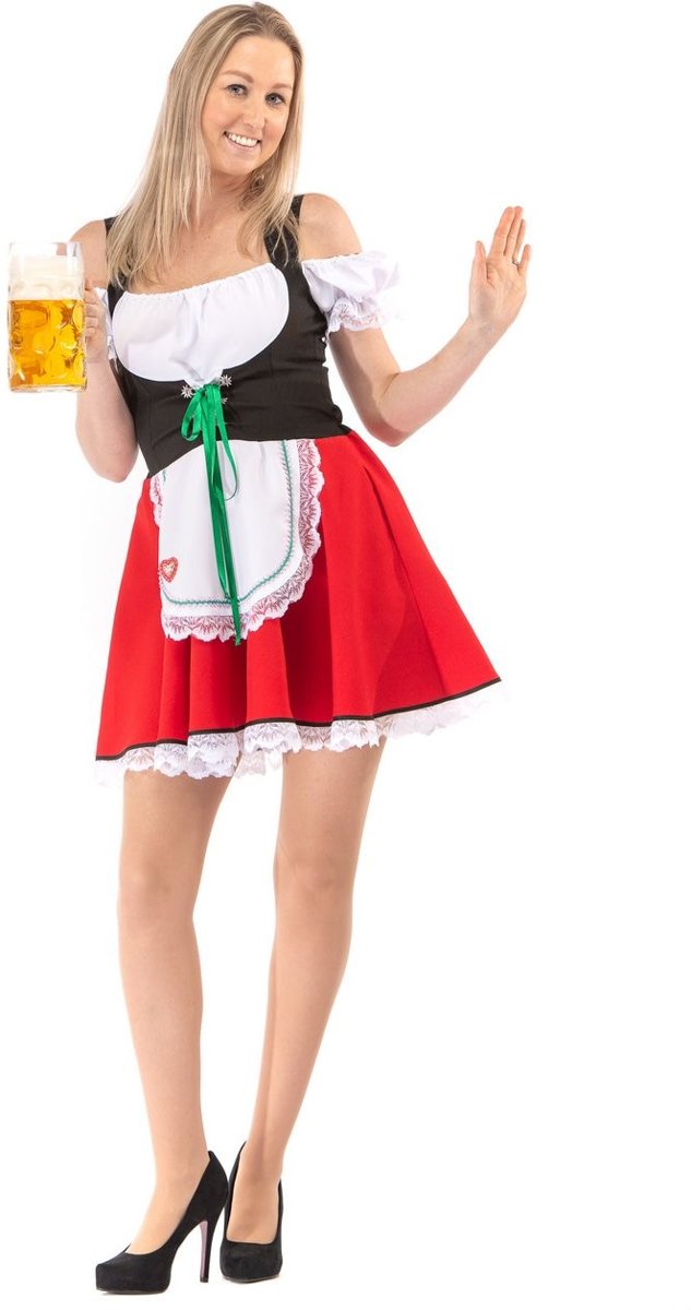 Boeren Tirol & Oktoberfest Kostuum | Beierse Mabel Dirndl Oktoberfest Bier Tirol | Vrouw | Large | Bierfeest | Verkleedkleding